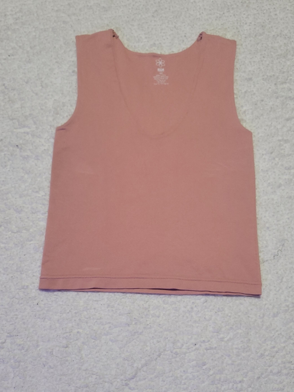 Aura Sleeveless V-Neck Tank Top - Dusty Pink